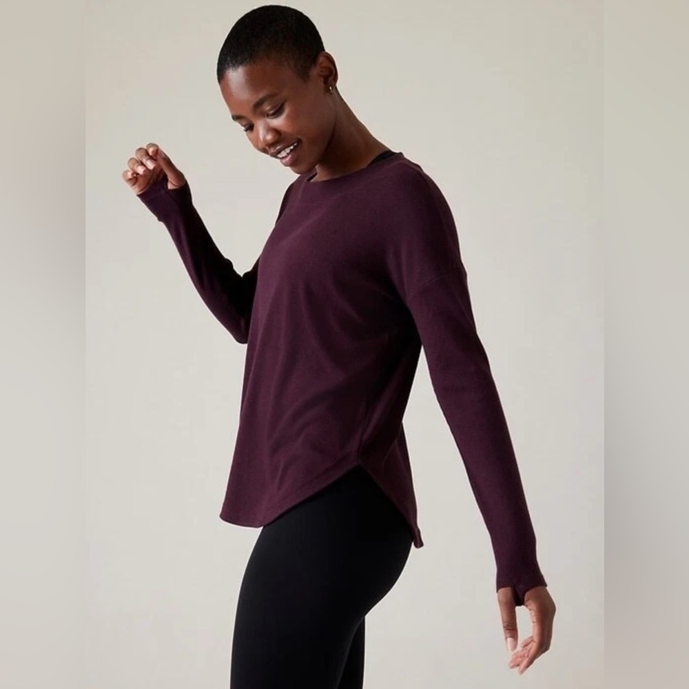 Athleta Presence Sweatshirt in Spiced Cabernet - Picture 3 of 7
